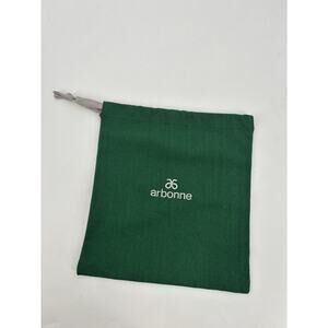 Arbonne Dustbag Womens Green Drawstring 8.5x9.5 Logo Canvas Cotton Lightweight